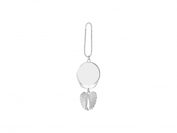 Sublimation Angel wings Car Hanger Ornament (Two-Side Printable, Silver)