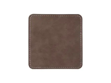 Posavasos Cuadrado Cuero PU(Gris, 10*10cm)