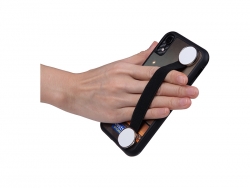 Suporte para SmartPhone com Correia de banda elástica (Preto)