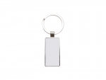 Sublimation Blanks Double Sided Aluminium insert Key Chain 2.2*5.1cm-Silver