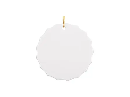 Sublimation 3&quot; Round Ceramic Ornament with Big Gear