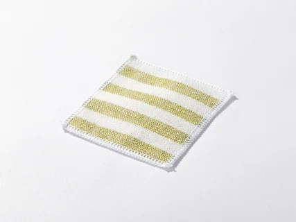 Sublimation Blanks Linen Square Mug Coaster(10*10cm, Beige and Light Green Stripe)