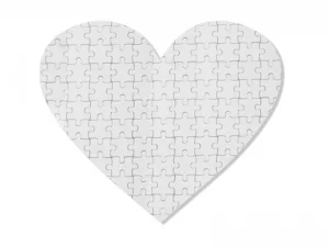 75 Pieces Sublimation Heart Fabric Puzzle