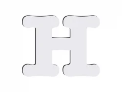 Sublimation HB Letters -H (10*10cm)