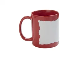 Caneca Cor Total com Caixa Borboleta Branca 11oz (Vermelho)