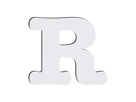 Sublimation HB Letters - R (MOQ: 36)