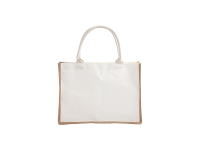 DTF Printable Blank Linen Tote Bag with Bleached Canvas