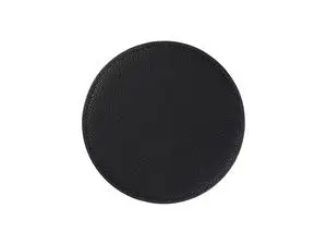 Engraving Blanks Round Leather Mug Coaster(Lychee Pattern Black W/ Gold, φ10cm)