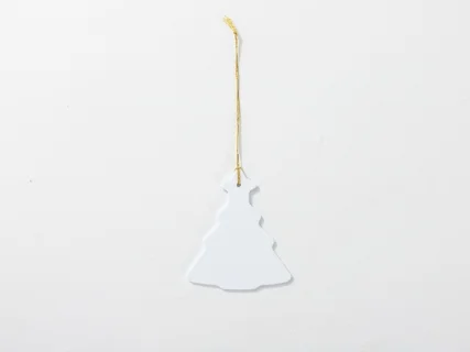 Sublimation Blanks Plastic Christmas Tree Ornament(7.1*8.3cm)