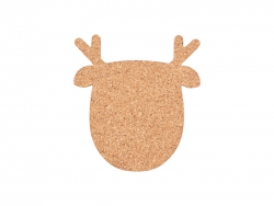 Engraving Blanks Christmas Deer Shape Cork Coaster