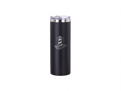20oz/600ml Powder Coated Stainless Steel Mug(Black)