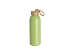 Garrafa de Vidro fosco 25oz/750ml com Tampa de bambu (Verde)