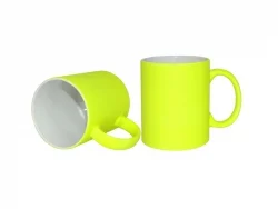 Sublimation 11oz Fluorescent Mug(Frosted, Light Yellow)