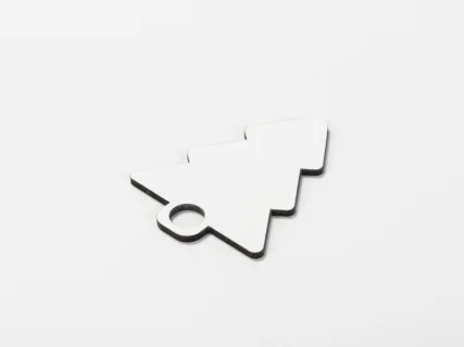 Sublimation Blanks HB Name Tag for 40oz Stanley Tumbler (6.2*8.1*0.3cm, Xmas Tree Shape)