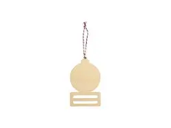 Porta-cédulas em contraplacado para sublimação (9,2 x 15,2 x 0,4 cm, formato bola de Natal)