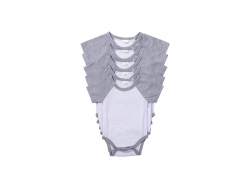 Mono Bebé Manga Corta Raglán Talla S (Gris,0-3M)