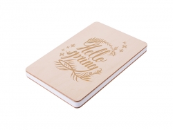 A5 Plywood Cover Notebook(14.1*21cm) MOQ: 500pcs