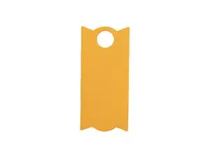 Engraving Blanks Rectangle Silicone Name Tag for 30oz Stanley Tumbler (3.3*7.3*0.3cm,Orange)