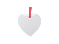 Sublimation 3&quot; Glass Ornament (Heart)