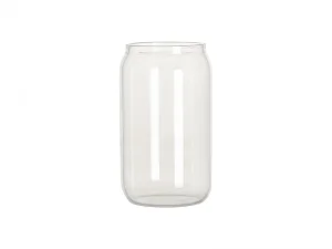 Sublimation Blanks 13oz/400ml Can Glass Mug with bamboo lid(Clear)