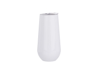 Sublimation 6oz/160ml Stainless Steel Stemless Champagne Cup (White)