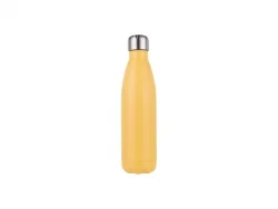 Botella Acero Inoxidable Forma Cola 17oz/500ml(Amarillo Mate)