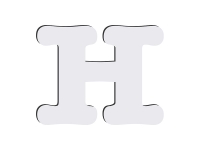 Sublimation HB Letters - H (MOQ: 36)