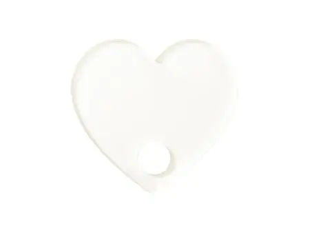 Sublimation Blanks Acrylic Name Tag (5.7*6.2*0.4cm,Heart Shape)