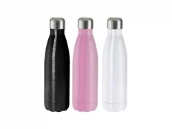 Sublimation Blanks 17oz/500ml 3D Crackle Finish Stainless Steel Water Bottle