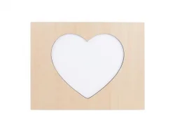Marco Corazón Madera contrachapada (25*19cm)