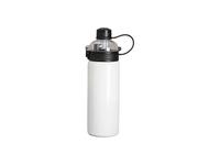 24oz/720ml Sublimation Stainless Steel Bottle w/ Black Pop Lid (White)