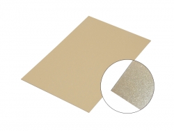 Placa Metal Brilho Dourado Pérola