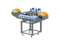 OtterPro Top &amp; Bottom Heating Lanyard Heat Press w/ Feeding Device(9.8&quot;*39.3&quot;/25*100cm, Light  Blue)