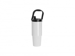 Sublimation Blanks 30oz/900ml Stainless Steel Travel Tumbler with Portable Lid(White)