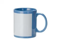 Caneca Cor Total com Caixa Rectangular Branca 11oz (Azul Claro)