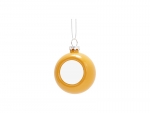 6cm Plastic Christmas Ball Ornament (Glossy Orange)