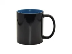 Sublimation 11oz Black Magic Mug (Inner Blue)