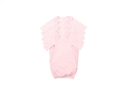 Sublimation Blanks Baby Long Sleeve Nightdress(Pink)
