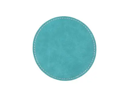 Posavasos Redondo Cuero PU(Verde, 9.5cm)