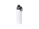 28oz/850ml Sublimation Blanks Alu Water Bottle with Color Cap (White)