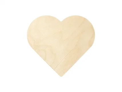 Sublimation Blanks Plywood Heart-shaped Photo Frame(15.2*15.2*1.5cm)
