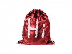 Mochila Academia Lentejoulas (Vermelho/Branco)