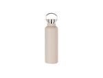 750ml/25oz Powder Coated Portable Lid Stainless Steel Bottle (Light Grey)