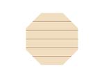 Sublimation Blanks Hexagon Plywood Sign w/ Stripes (25.4*25.4*1.5cm)