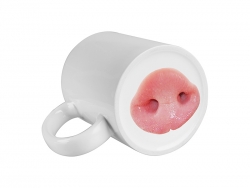 Sublimation 11oz Funny Nose Ceramic Mug (Pig)