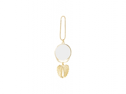 Sublimation Angel wings Car Hanger Ornament (Two-Side Printable, Gold)