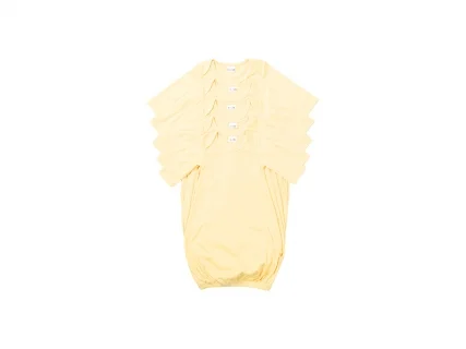 Sublimation Blanks Baby Long Sleeve Nightdress(Yellow)
