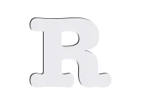 Sublimation HB Letters -R (10*10cm)