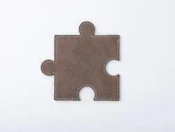Posavasos Puzzle PU (Gris Oscuro, 12*12cm)