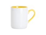 Sublimation 11oz Inner Handle Color Mugs w/ Curved Bottom (Yellow)